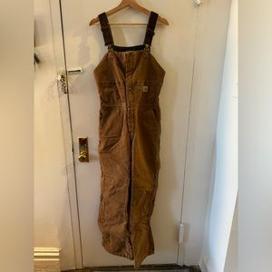 Carhartt womens insulated bib (lined winter overalls) size 4 / 32” inseam